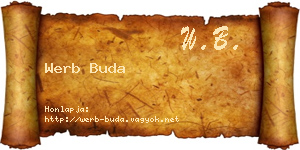 Werb Buda névjegykártya